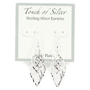 Touch‎ of Silver Swirled Drop Earrings in S03182-E0
